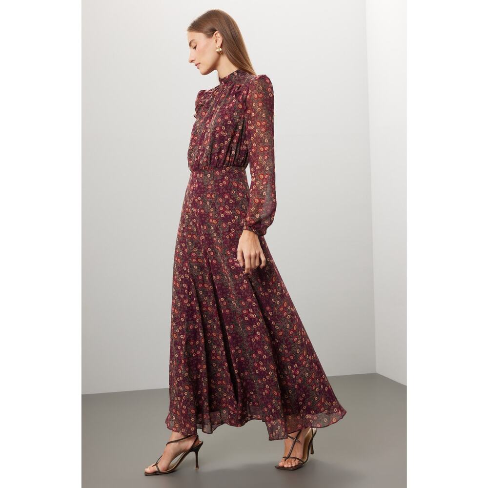 Saloni - Akina Wine Jacqui-B Dress - Size 0 View 2